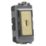 Knightsbridge  20AX Grid SP Emergency Lighting Test Key Switch Brushed Brass