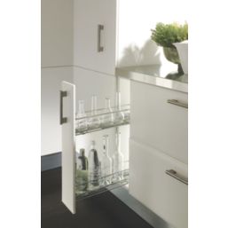 Refurb Hafele 2-Shelf Pull-Out Unit Chrome 150mm