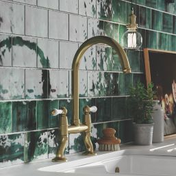 Clearwater Elegance Dual-Lever Mixer Tap Brushed Bronze PVD