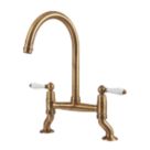 Clearwater Elegance Dual-Lever Mixer Tap Brushed Bronze PVD