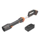 Worx LeafJet WG543E 20V 1 x 4.0Ah Lithium PowerShare Brushless Cordless Leaf Blower