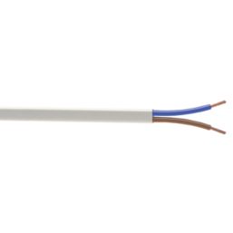 Time 2192Y White 2-Core 0.75mm² Flexible Cable 10m Coil