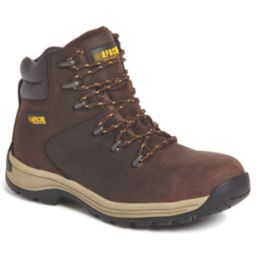 Apache AP315CM Size 8  Brown Water-Resistant Steel Toe Cap Safety Boots
