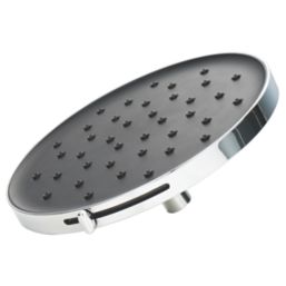Swirl Versatile Adjustable Shower Head Chrome/Black 230mm