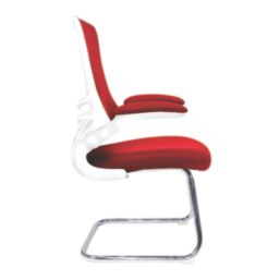 Nautilus Designs Luna Medium Back Cantilever/Visitor Chair Red