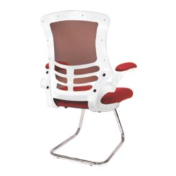 Nautilus Designs Luna Medium Back Cantilever/Visitor Chair Red