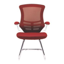 Nautilus Designs Luna Medium Back Cantilever/Visitor Chair Red