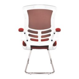 Nautilus Designs Luna Medium Back Cantilever/Visitor Chair Red