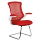 Nautilus Designs Luna Medium Back Cantilever/Visitor Chair Red