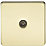 Knightsbridge  1-Gang Coaxial TV Socket Polished Brass