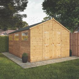 Mercia Modular 10' x 14' 6" (Nominal) Apex Shiplap T&G Timber Workshop