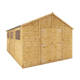 Mercia Modular 10' x 14' 6" (Nominal) Apex Shiplap T&G Timber Workshop