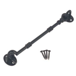 GateMate Cast Pattern Cabin Hook Black 200mm