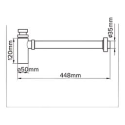 Flomasta  Bottle Trap Brushed Brass 32mm