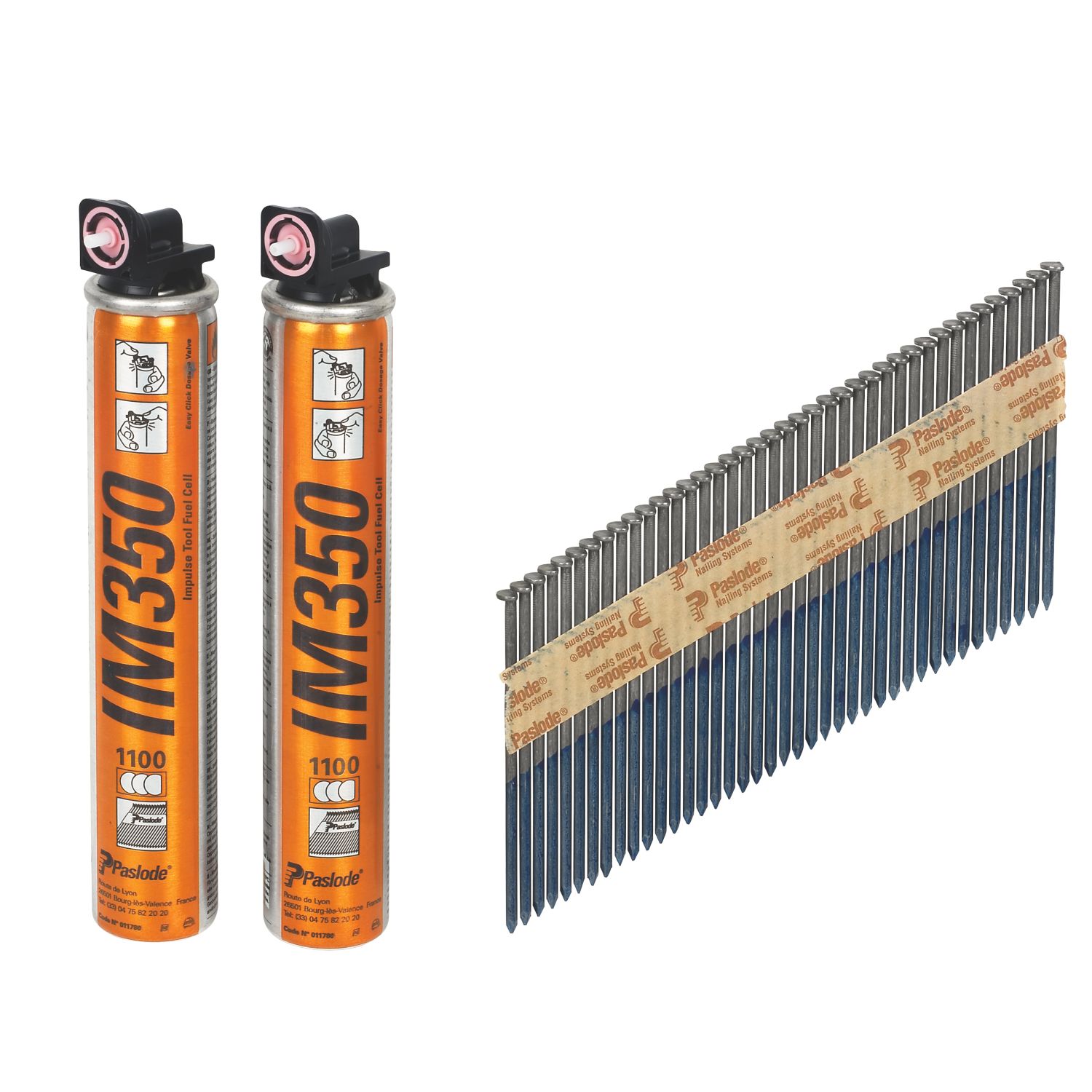 Paslode Bright IM350 Collated Nails 3.1mm x 90mm 2200 Pack (82715)
