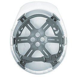JSP EVO2 Mid Peak Slip-Ratchet Vented Safety Helmet White