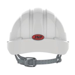 JSP EVO2 Mid Peak Slip-Ratchet Vented Safety Helmet White