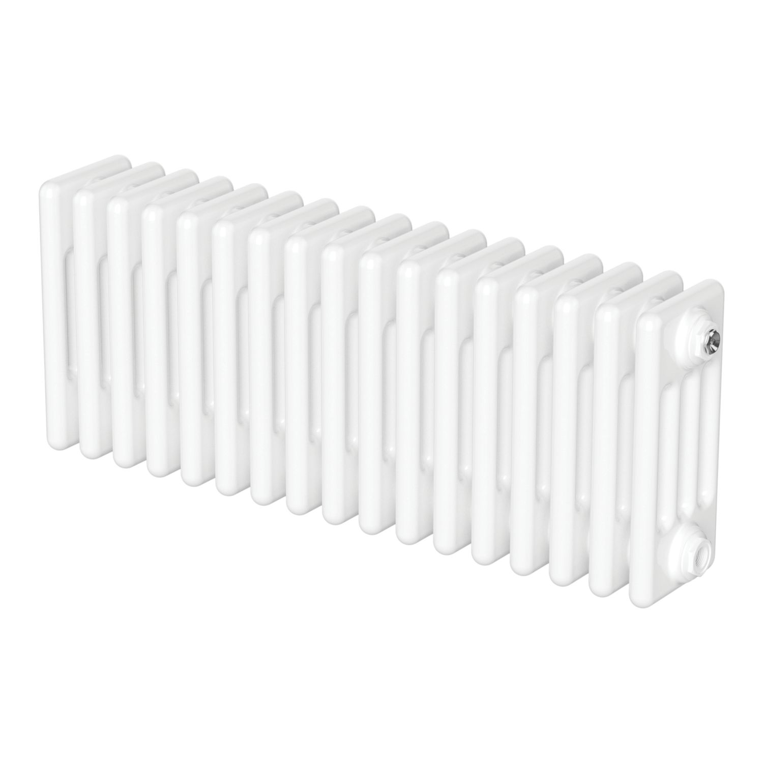 Flomasta 300mm x 785mm 2313BTU White Horizontal 4 Column Radiator (827AH)