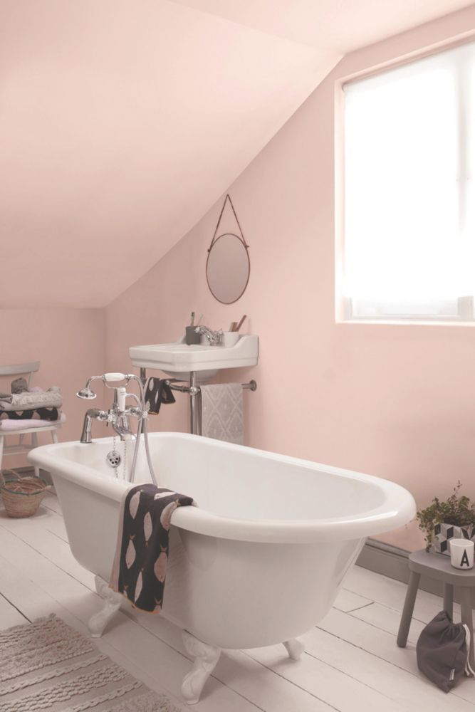 Dulux Matt Blush Pink Emulsion Paint 2.5Ltr - Screwfix