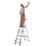 Werner Aluminium 1.89m 6 Step Platform Step Ladder With Handrail