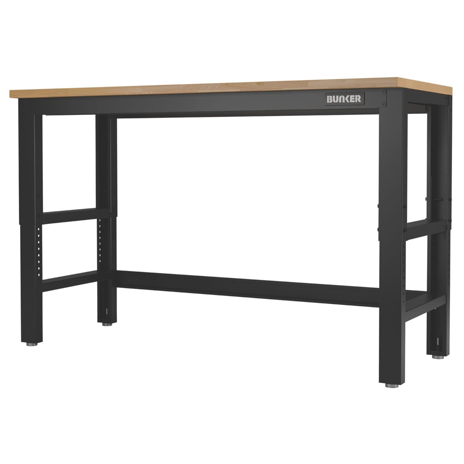Bunker Workbench with Hardwood Worktop 1550mm x 610mm x 760-1065mm (827CN)
