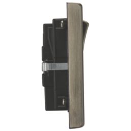 Knightsbridge  13A 2-Gang DP Switched Socket + 3.25A 65W 2-Outlet Type C USB Charger Antique Brass with Black Inserts