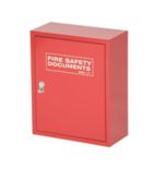 Armoire Métal Documents Firechief - Rouge - Fermoir à Cadenas - Classeurs A4 - Sécurité Incendie