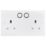 British General 900 Series 13A 2-Gang SP Switched Smart Socket White