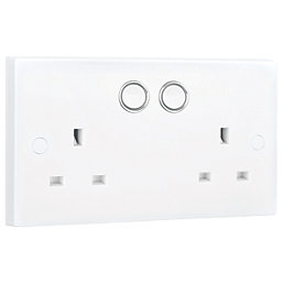 British General 900 Series 13A 2-Gang SP Switched Smart Socket White