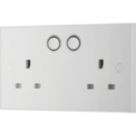 British General 900 Series 13A 2-Gang SP Switched Smart Socket White