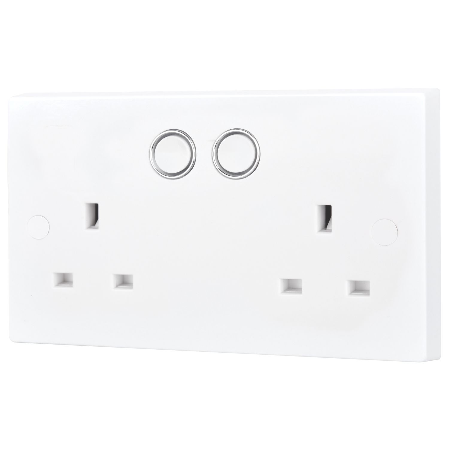 British General 900 Series 13A 2-Gang SP Switched Smart Socket White (827GV)