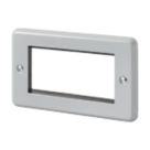 MK  4-Module Modular Faceplate Aluminium