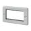 MK  4-Module Modular Faceplate Aluminium