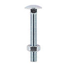 Timco Carriage Bolts Carbon Steel Zinc-Plated M10 x 180mm 25 Pack