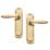 Designer Levers Mocho Fire Rated Latch Lever Door Handle Pair Antique Brass