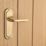 Designer Levers Mocho Fire Rated Latch Lever Door Handle Pair Antique Brass