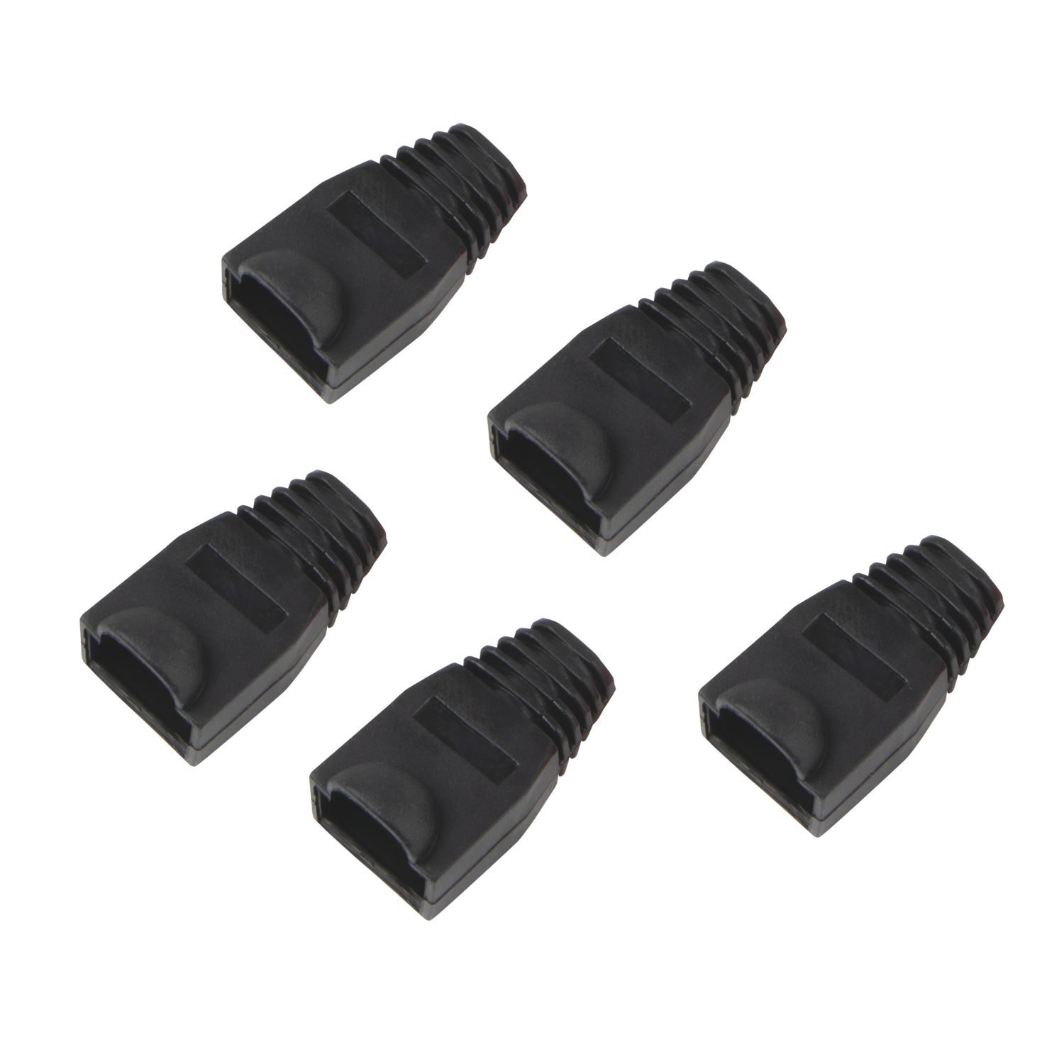 Labgear RJ45 PVC Boots 8mm Black 5 Pack (827KM)