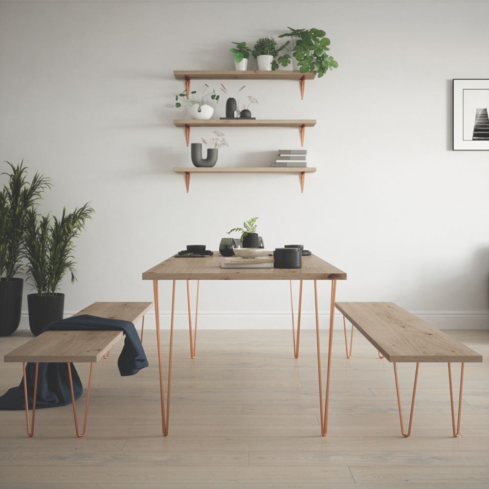 Copper hairpin shop table legs