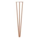 Rothley 3-Pin Hairpin Worktop Leg Polished Copper 710mm