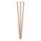 Rothley 3-Pin Hairpin Worktop Leg Polished Copper 710mm