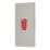 Contactum Lyric 45A 1-Gang DP Control Switch Brushed Steel  with White Inserts