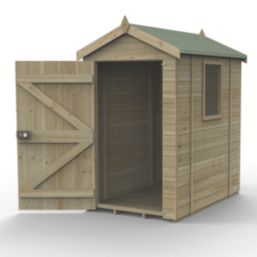 Forest Timberdale 4' 6" x 6' 6" (Nominal) Apex Tongue & Groove Timber Shed with Assembly