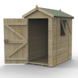Forest Timberdale 4' 6" x 6' 6" (Nominal) Apex Tongue & Groove Timber Shed with Assembly