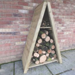 Shire Triangular T&G PT 2' 6" x 1' 6" (Nominal) Timber Log Store