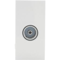 British General  Modular Coaxial TV / FM / DAB Return Socket White