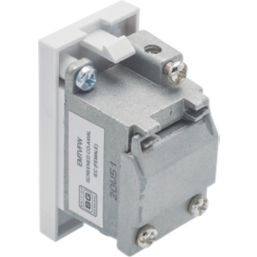 British General  Modular Coaxial TV / FM / DAB Return Socket White