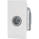 British General  Modular Coaxial TV / FM / DAB Return Socket White