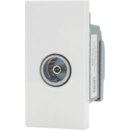 British General  Modular Coaxial TV / FM / DAB Return Socket White