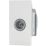 British General  Modular Coaxial TV / FM / DAB Return Socket White