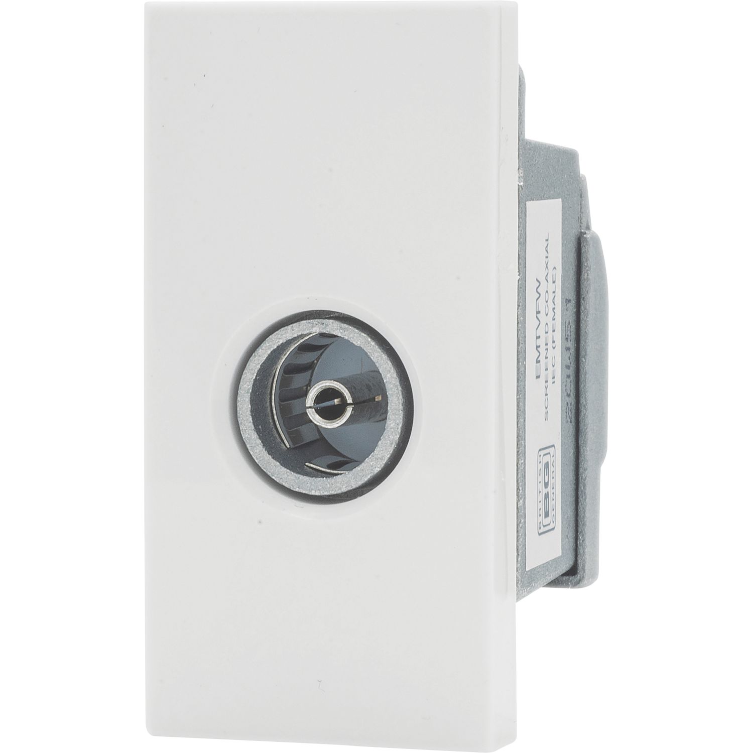 British General Modular Coaxial TV / FM / DAB Return Socket White (827XG)